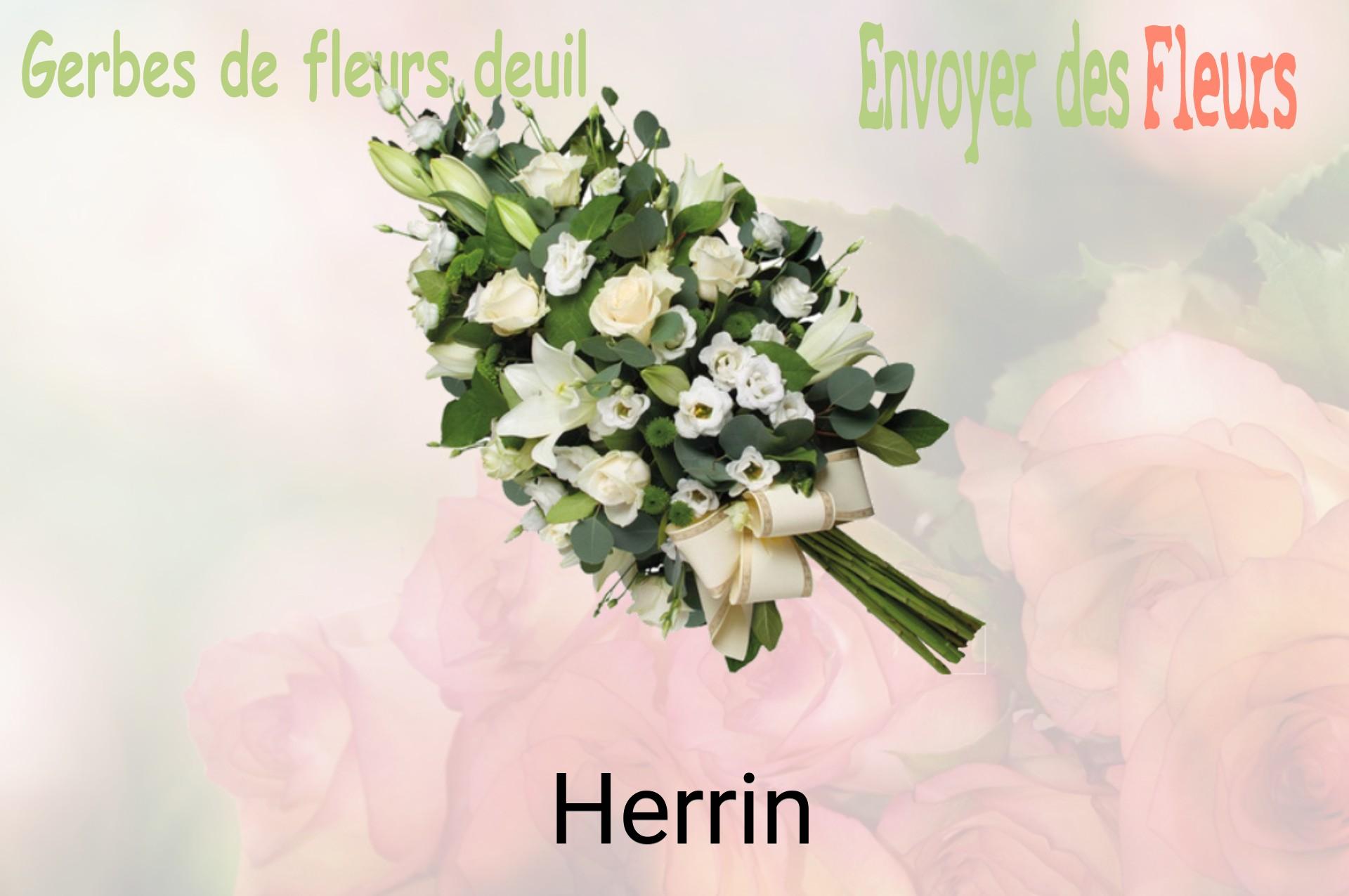 Gerbe de fleurs de deuil livrée à Herrin